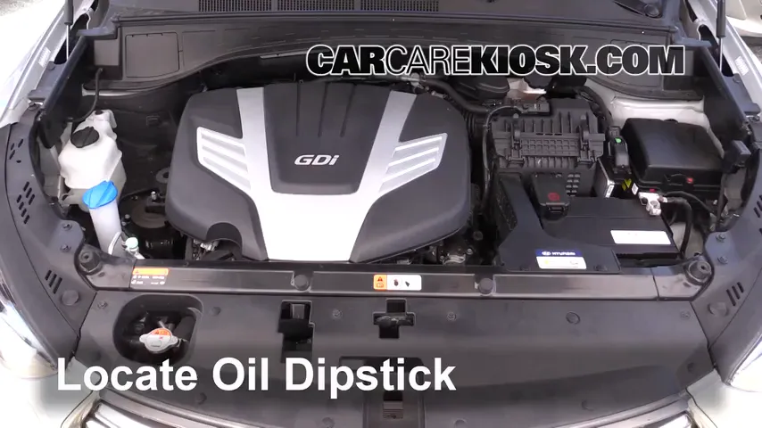 2017 Hyundai Santa Fe SE 3.3L V6 Oil Check Oil Level
